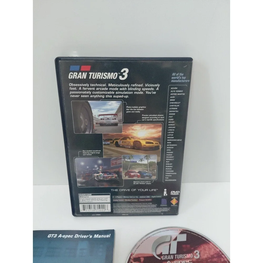 Gran Turismo 3 Sony PlayStation 2 PS2 Greatest Hits Complete W Manual